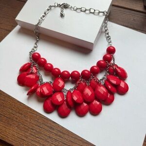 Elegant Red Beaded Necklace